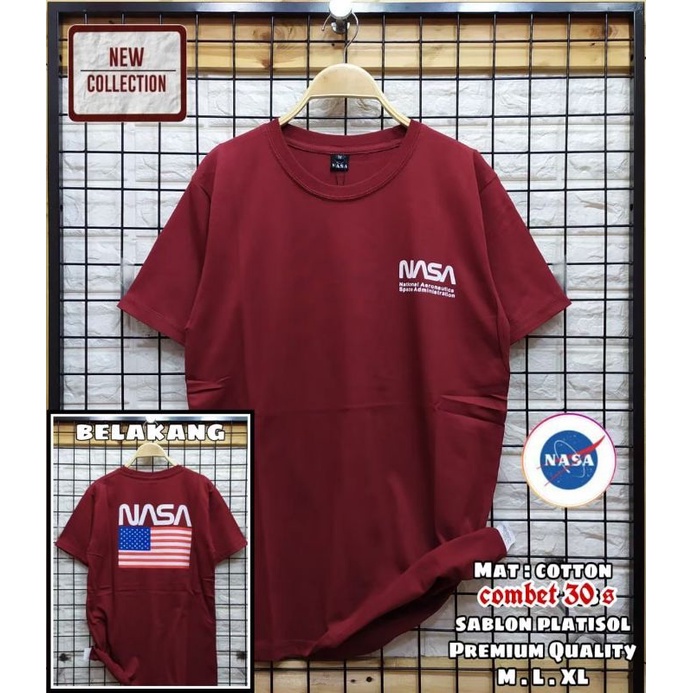 Áo Thun Tay Ngắn In Chữ NASA Chính Hãng Thời Trang Cho Nam Và Nữ