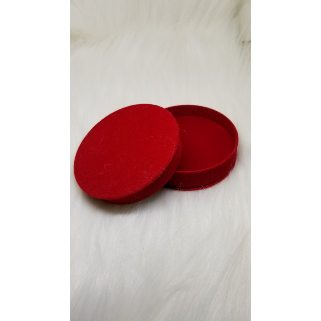 [Combo] 50 hộp nhung đỏ đựng vòng tay đựng chuỗi đá phong thủy đựng quà đường kính 8,5cm