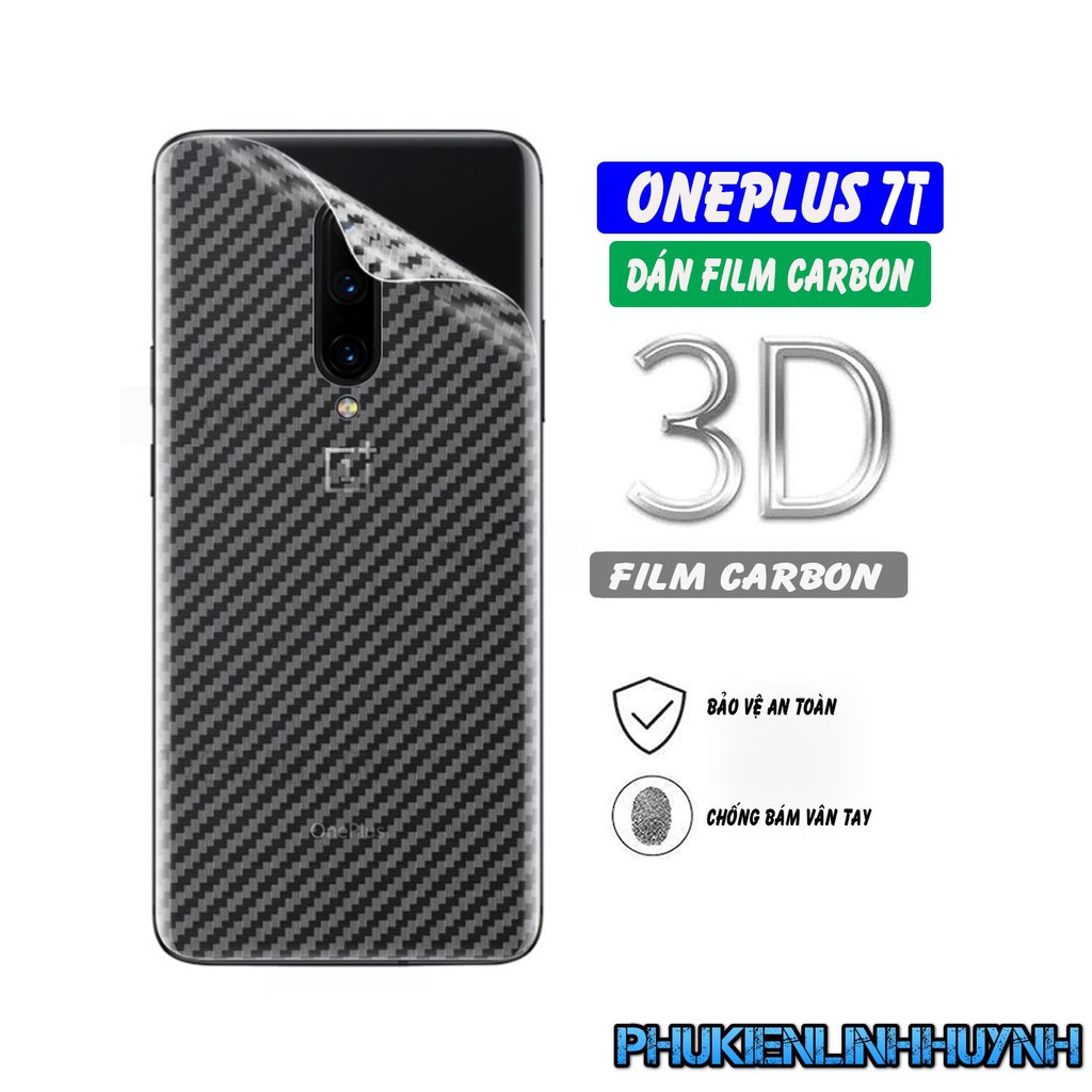 OnePlus 7 Pro_Dán Film Carbon mặt lưng chống trầy, không bám vân tay