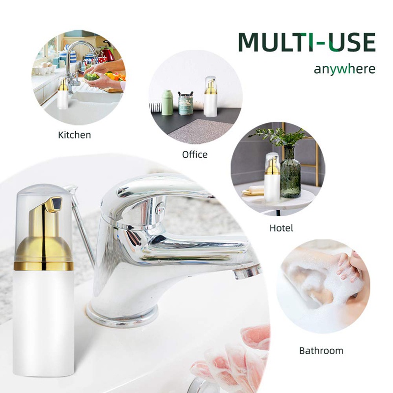 50ml Chai rỗng Chai đựng xà phòng du lịch Chai nhựa Máy phân phối bọt bọt xà phòng Máy phân phối làm sạch.Travel 12 cái