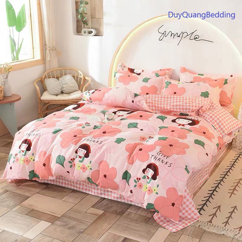 Cotton Poly Nhập Khẩu - Em Bé Hoa Hồng SP001099