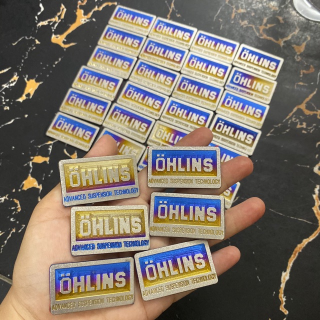 [Giá Hủy Diệt] Logo TiTan chữ Ohlins dán nhiều vị trí xe Cao Cấp