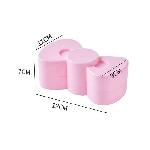 Hộp đựng trang sức/ nhẫn/ vòng cổ XIAODUOJIAJU dạng xoay tiện lợi