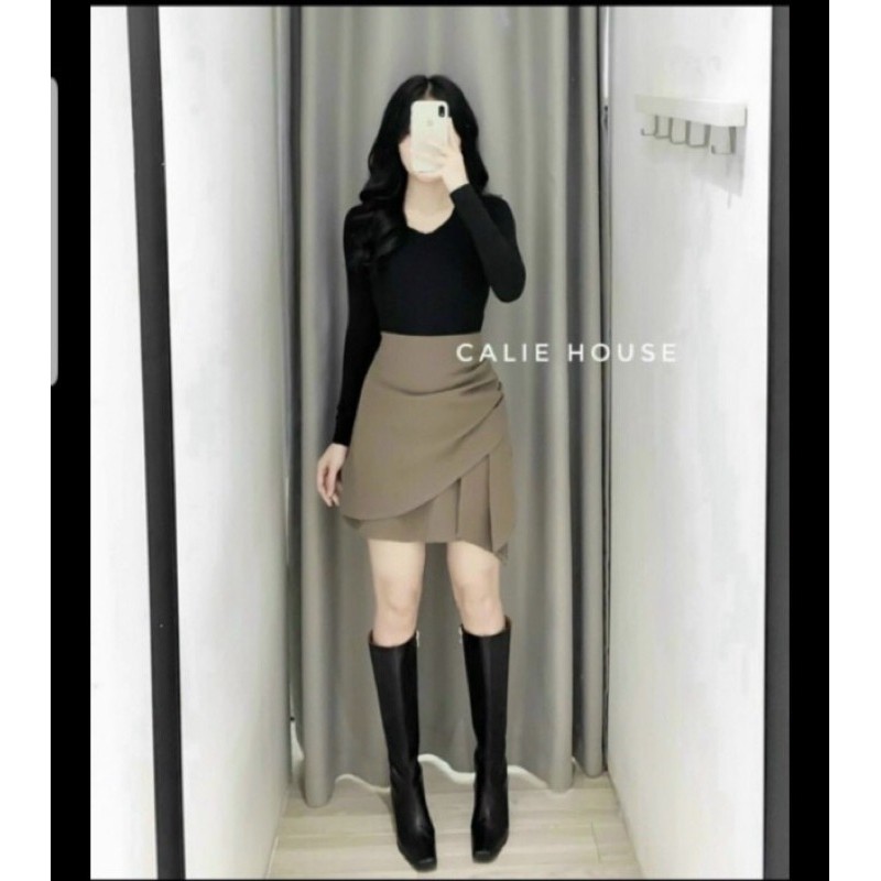 chân váy váy chữ A vạt lệch hàng chuẩn | BigBuy360 - bigbuy360.vn