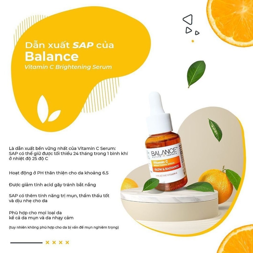 Serum Sáng Da, Mờ Thâm Balance Active Formula Vitamin C Brightening 30ml/60ml