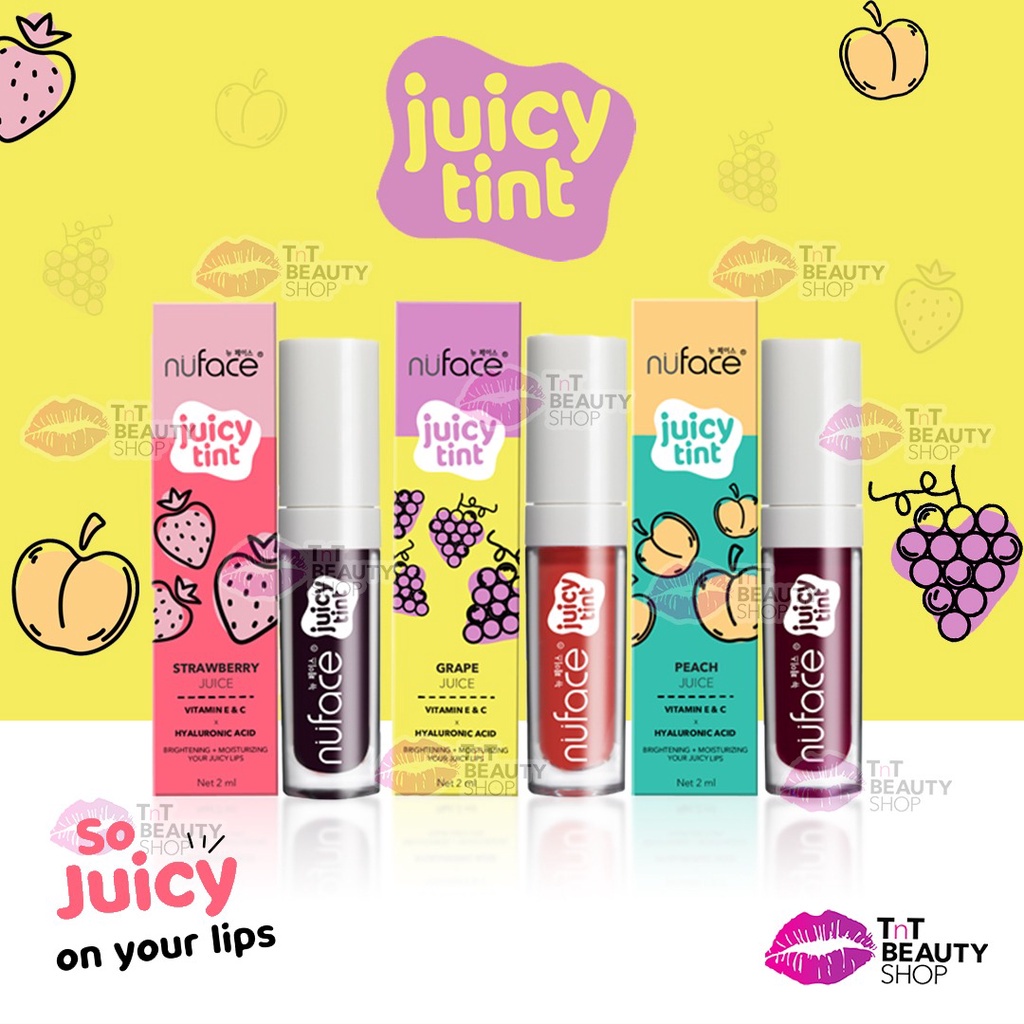 Son lip tint Nuface - dưỡng ẩm môi, thấm nhanh tức thì khi thoa son, lên màu cực kì tự nhiên và đẹp.
