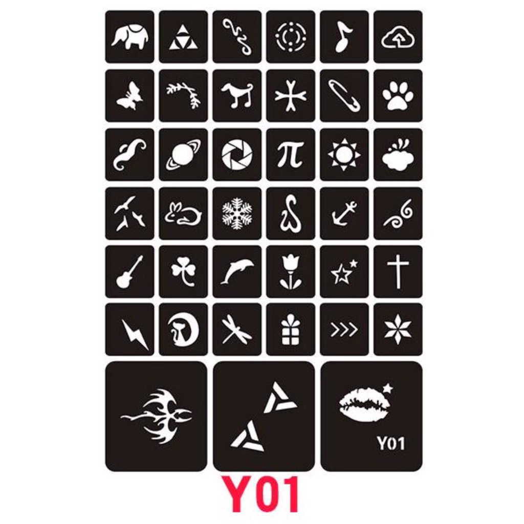 KHUÔN VẼ DECAL TỰ DÍNH MÃ Y01