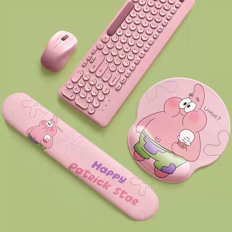 Tấm Lót Chuột / Kê Cổ Tay Hình Gấu / Ngôi Sao / Dâu Tây Dễ Thương Tiện Dụng Cho Văn Phòng