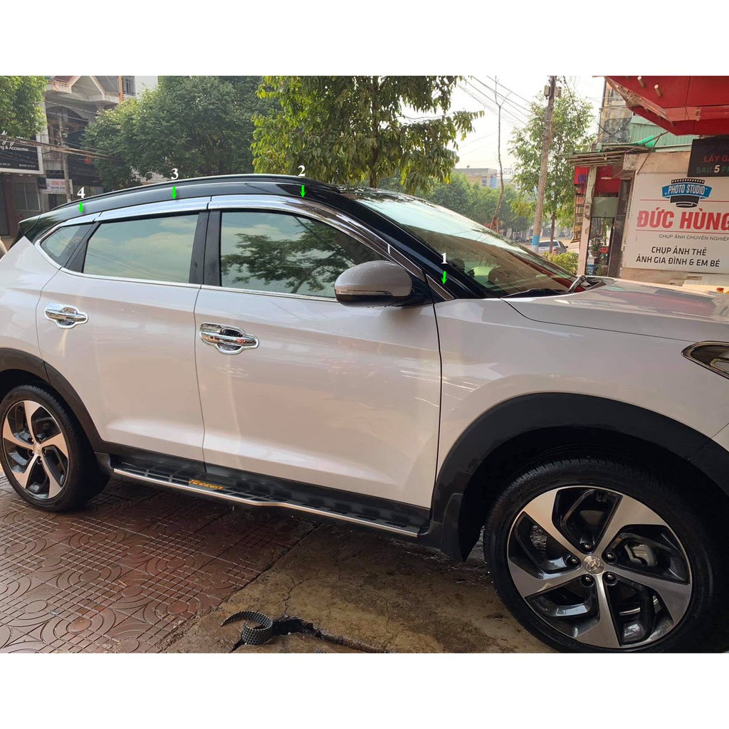 Vè che mưa xe Hyundai Tucson 2016- 2021 mạ Crom Cao Cấp , bảo vệ xe