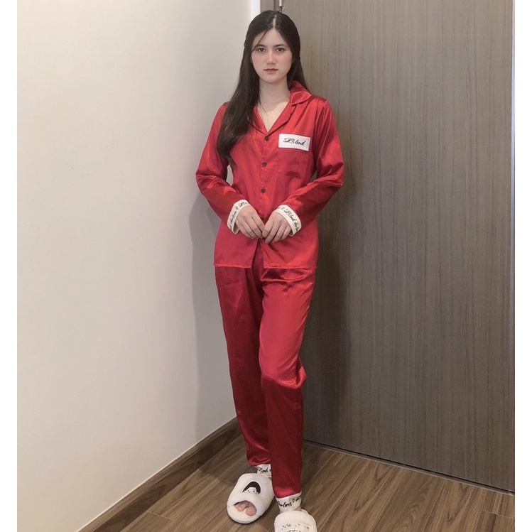 (VIDEO+ẢNH THẬT) ĐỒ NGỦ LỤA PYJAMA DÀI TAY TRƠN 6 MÀU | BigBuy360 - bigbuy360.vn