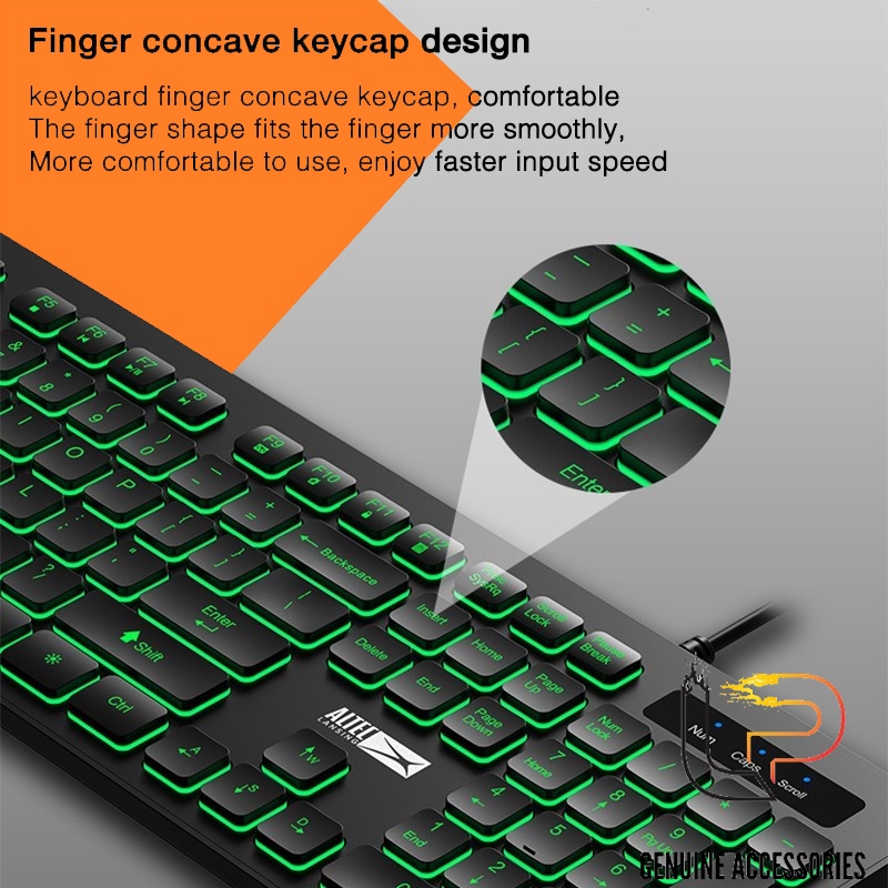 BÀN PHÍM MÁY TÍNH ALTEC LANSING - KEYBOARD ALGK 8264 ĐEN LED USB ALTEC LANSING
