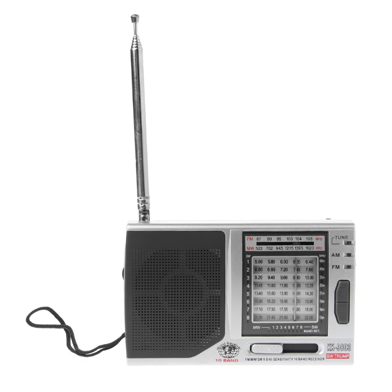 Thiết Bị Nhận Tín Hiệu Radio zzz KK-9803 FM / MW / SW1-8 Full 10