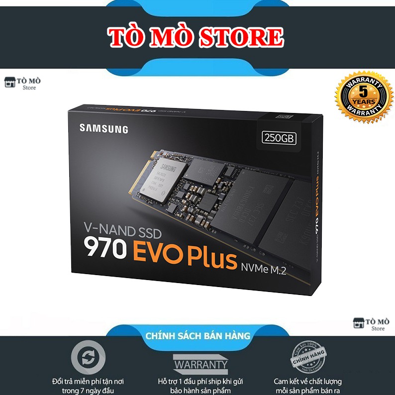 [Mã 255ELSALE giảm 7% đơn 300K] Ổ cứng SSD M.2 PCIe NVMe Samsung 970 EVO Plus 250GB - Bảo Hành 5 Năm