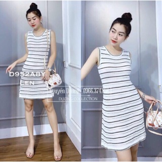 G01. 1185. đầm len sọc sát nách