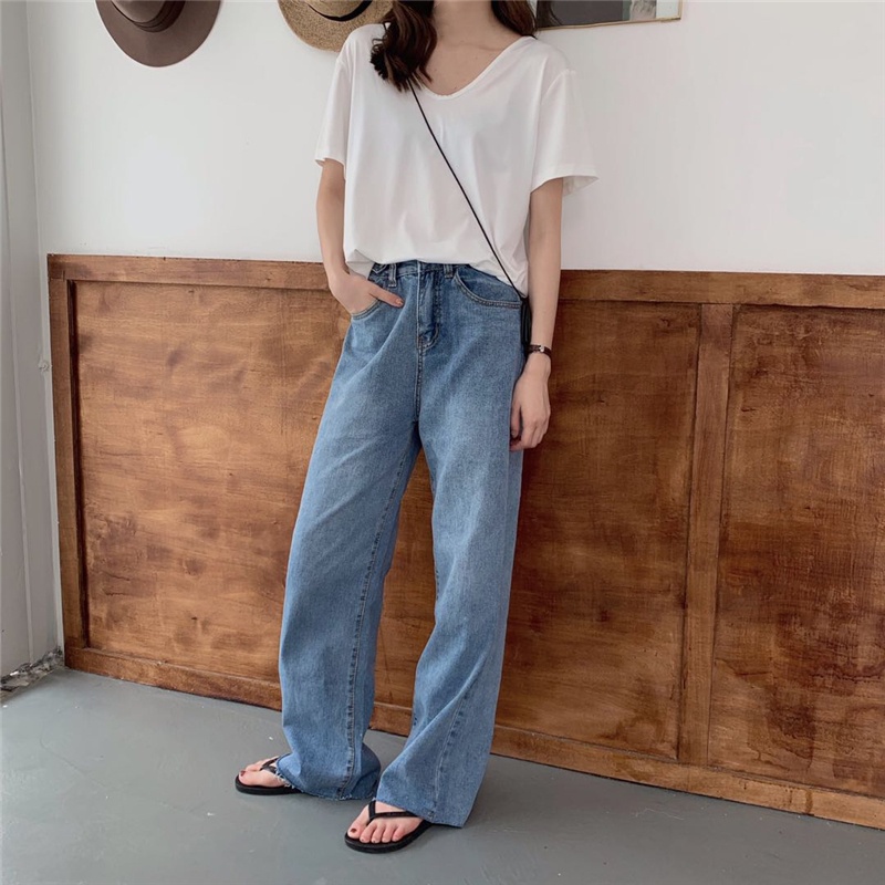 Áo thun ngắn tay dáng rộng phong cách Hàn Quốc  mới cho nữ 44837