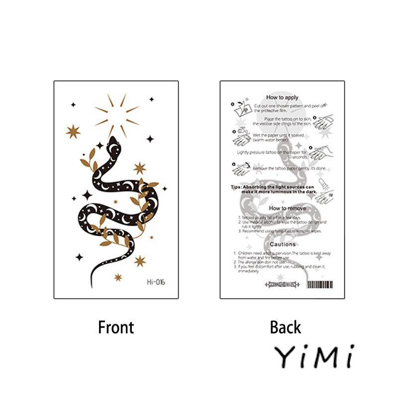 Miếng Dán Hình Xăm Dạ Quang Màu Xanh Dương Độc Đáo Dùng Trang Trí