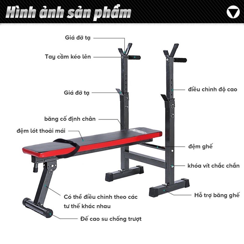 Máy tập gym đa năng/ Ghế tập gym tại nhà hàng nhập/ Ghế nằm vớt tạ