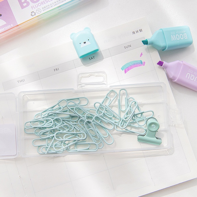 Bộ bút dạ quang mini màu macaron cổ điển cho học sinh