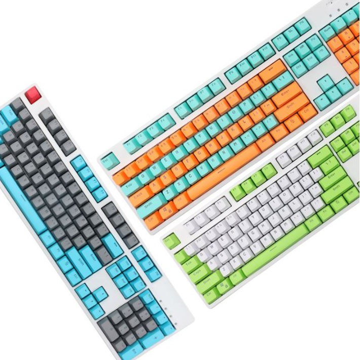 Keycap Xuyên Led nhiều màu 1 bộ 104 Phím Dùng cho Bàn phím cơ - Vi tính TG