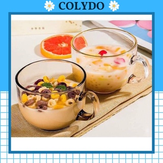 Cốc thủy tinh hổ phách 480ml, set 3 cái cốc thủy tinh chịu nhiệt cao cấp COLYDO, hàng có sẵn