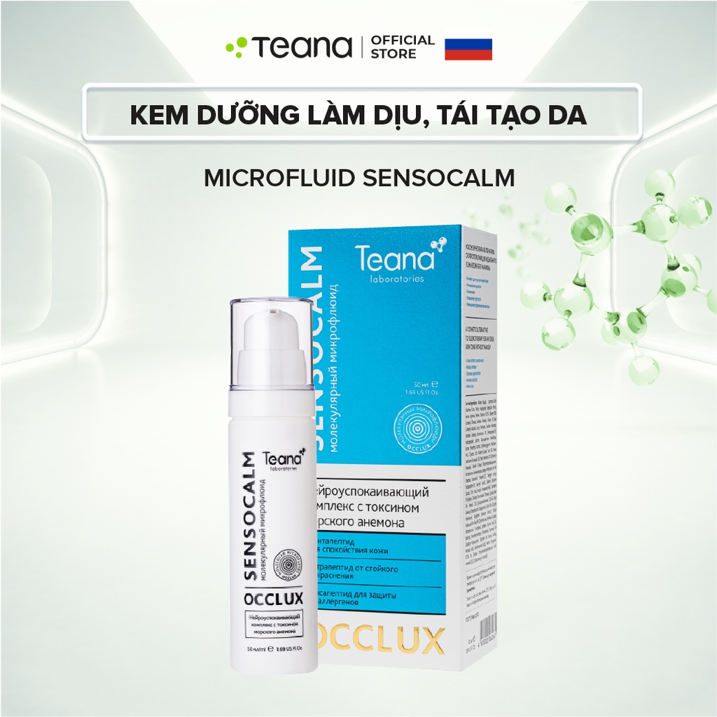 Kem dưỡng Teana "Occlux" Molecular Microfluid Sensocalm làm dịu, tái tạo da 50ml