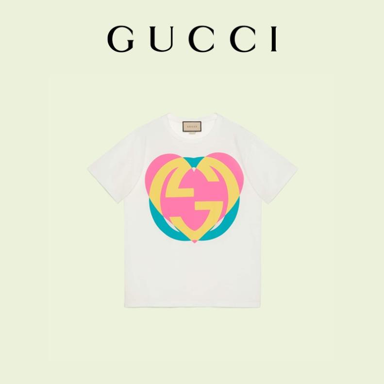 Áo Thun Tay Ngắn In Hình Trái Tim GUCCI !
