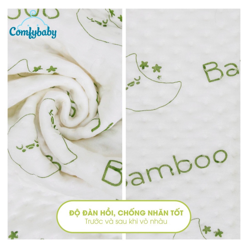 Tấm lót chống thấm thay tã 4 lớp vải sợi tre bamboo cao cấp Comfybaby tự nhiên, kháng khuẩn, thoáng khí cho bé Tổng kho