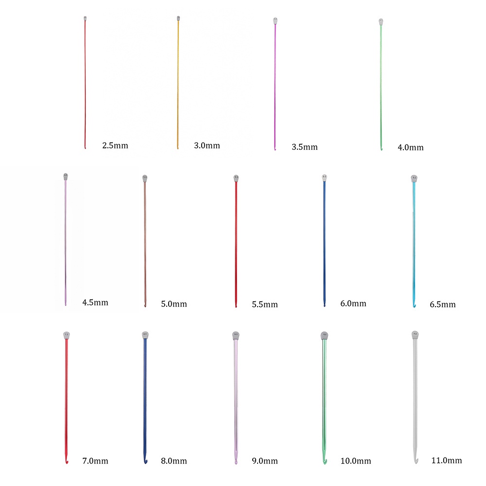 Conopery CONOPERY Móc Đan Len Bằng Nhôm 14 Kích Thước 2.5mm - 11mm Nhiều Màu Tiện Dụng