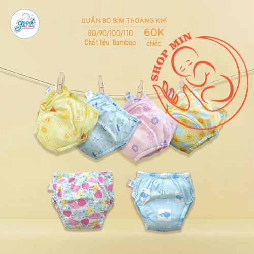 Quần bỏ bỉm Goodmama THOÁNG KHÍ, Hàng THÔNG HƠI Cao Cấp cho bé 6-18kg size 80,90,100,110