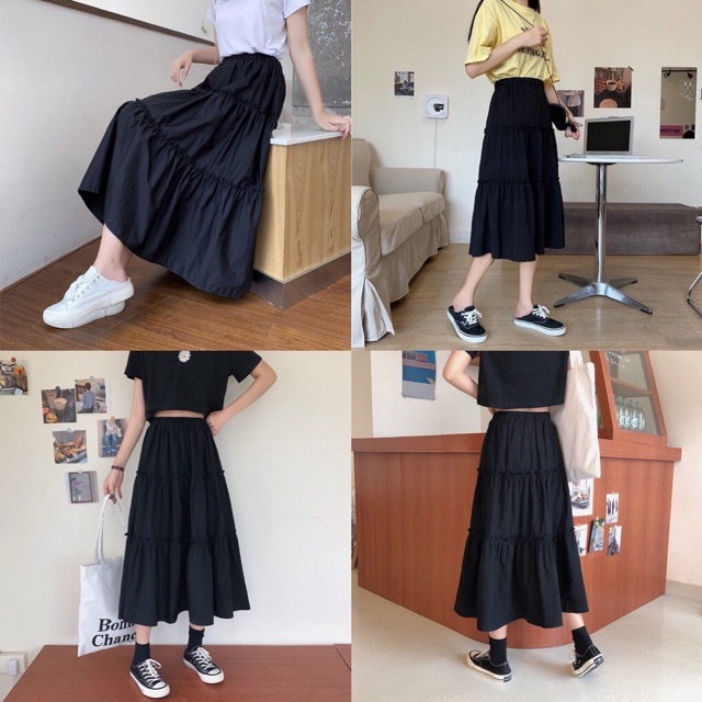 CHÂN VÁY THÔ XOÈ DÁNG DÀI MS11989