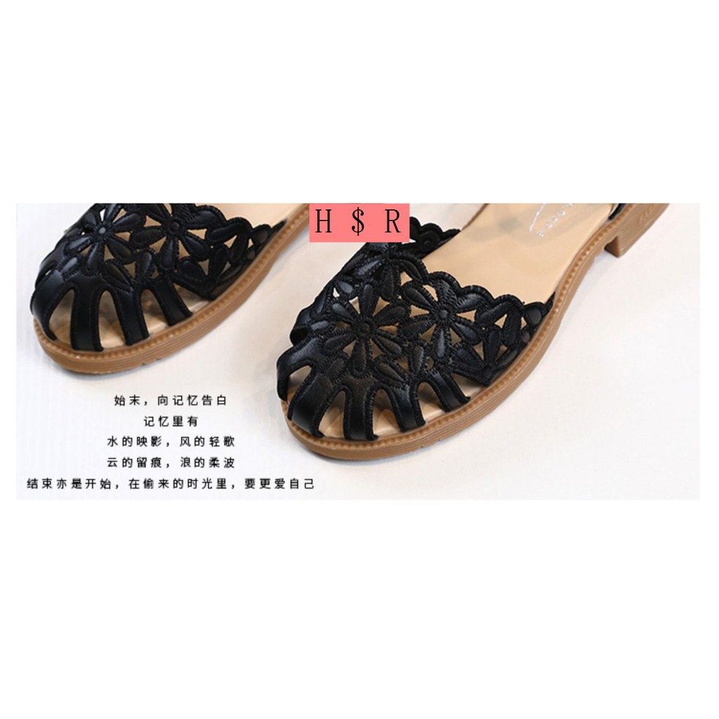 Xăng đan bít mũi đế dày thời trang hè 2021 cho nữ