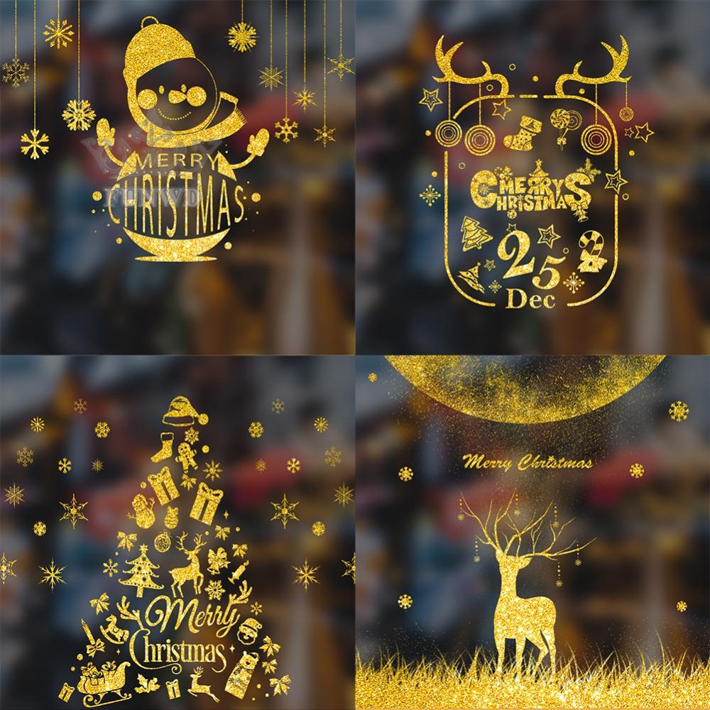 Decal Dán Cửa Kính Hoạ Tiết Giáng Sinh