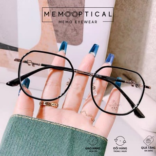 Gọng kính cận nữ dáng vuông đẹp Memo Optical kính mắt phong cách hàn quốc ME837