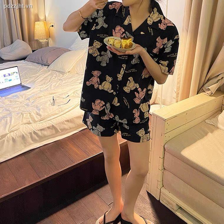 Bộ Đồ Ngủ Ngắn Tay In Hình Gấu Phong Cách Nhật Bản Thời Trang Mùa Hè 2021 Dành Cho Nữ | BigBuy360 - bigbuy360.vn