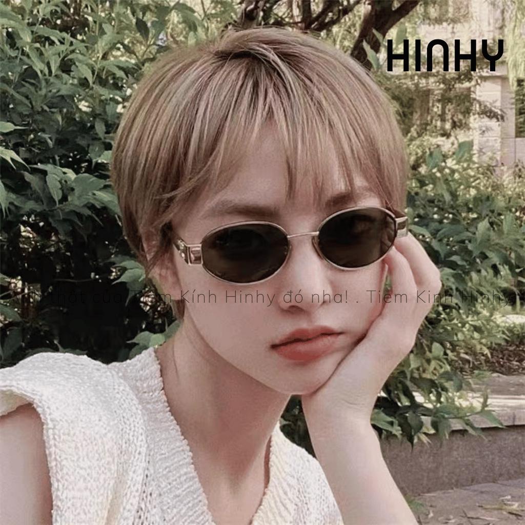 Kính Mát Kim Loại Hiệu Celi Cao Cấp Gọng Oval Tròn Chống UV400 Thời Trang Nam Nữ Sang Chảnh