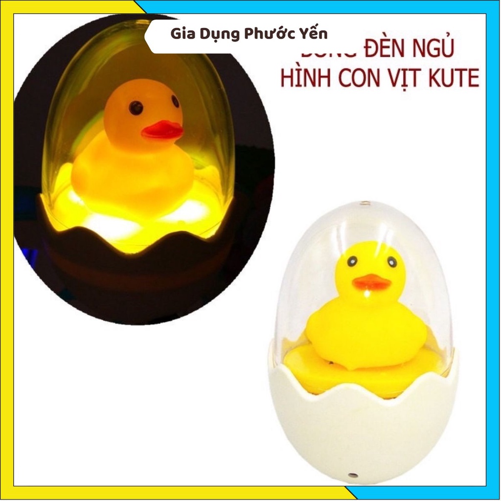 Đèn ngủ cảm ứng hình con vịt vàng dễ thương