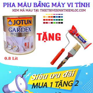 [TẶNG CÂY LĂN VÀ CỌ ] Sơn kim loại và gỗ Jotun Gardex, trắng mờ, 0.8 lít, pha màu bằng máy vi tính.