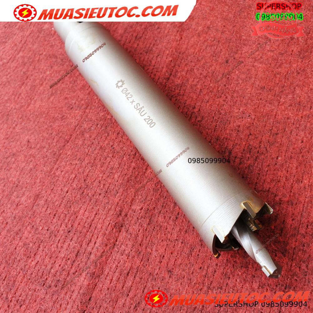 Mũi khoan rút lõi khoét tường gạch sâu Phi 42 x 200 mm không khoan bê tông, không khoan chế búa
