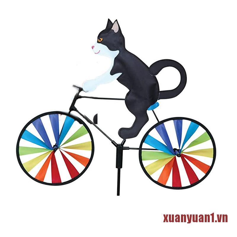 XUAN Puppy Animal On Bike Diy Windmill Animal Bicycle Wind Spinner Whirligig Ga