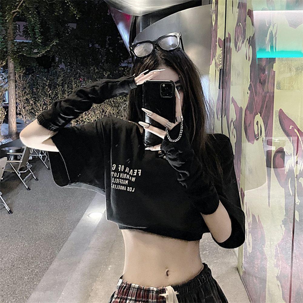 Găng Tay Hở Ngón Giữ Ấm Phong Cách Gothic Thời Trang