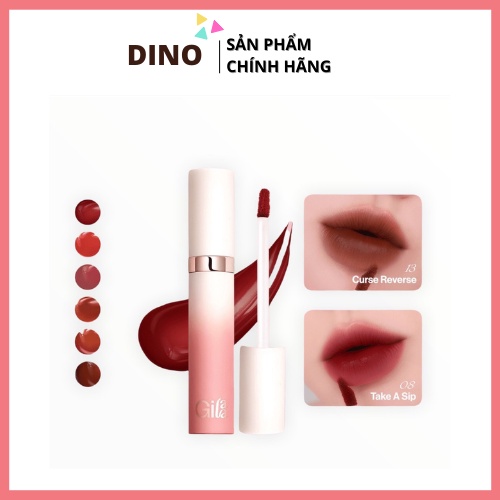 [TẶNG MẶT NẠ NHAU THAI CỪU] SON KEM GILAA LONG WEAR LIP CREAM - LIP SERUM - RICH ROSIE