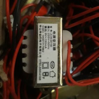 Biến áp 220v ra 9v. Dùng làm nguồn nuôi máy hàn cell pin