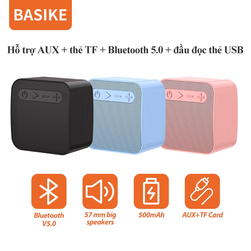 Loa Bluetooth Không Dây 5.0 Loa Siêu Trầm Cảm Di Động Loa Ngoài Trời Hỗ Trợ Thẻ Aux + Tf + Đầu Đọc Thẻ Usb Bluetooth 5.0
