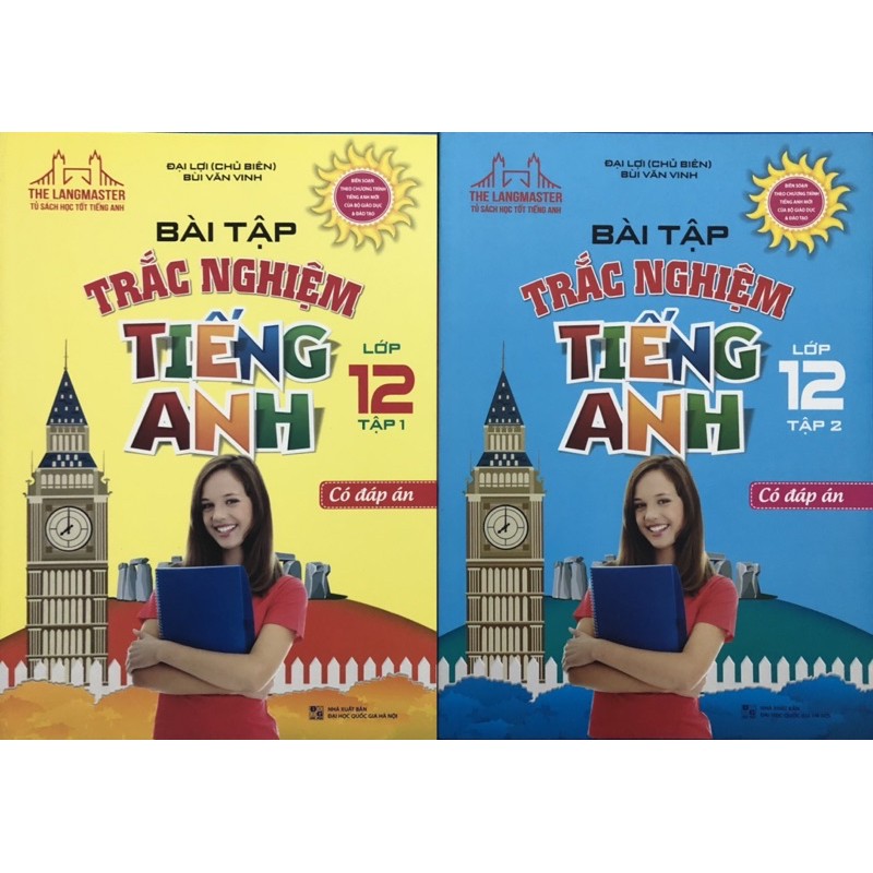 Sách - Bài tập trắc nghiệm tiếng anh lớp 12 (Combo 2 tập)