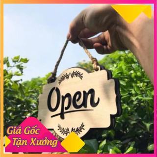Bảng gỗ decor - mẫu open - close - bảng gỗ woody