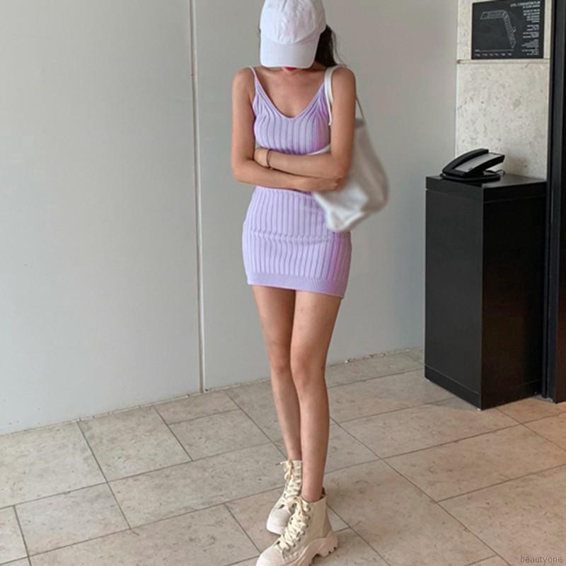 Đầm Body Dệt Kim Thiết Kế Cổ Chữ V Quyến Rũ | BigBuy360 - bigbuy360.vn