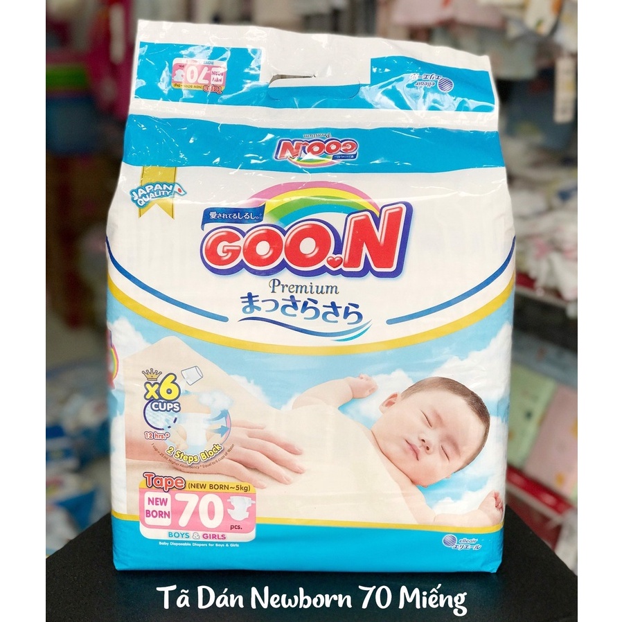 Tã dán Goo.N Premium size NB 70 miếng (cho bé dưới 5kg)