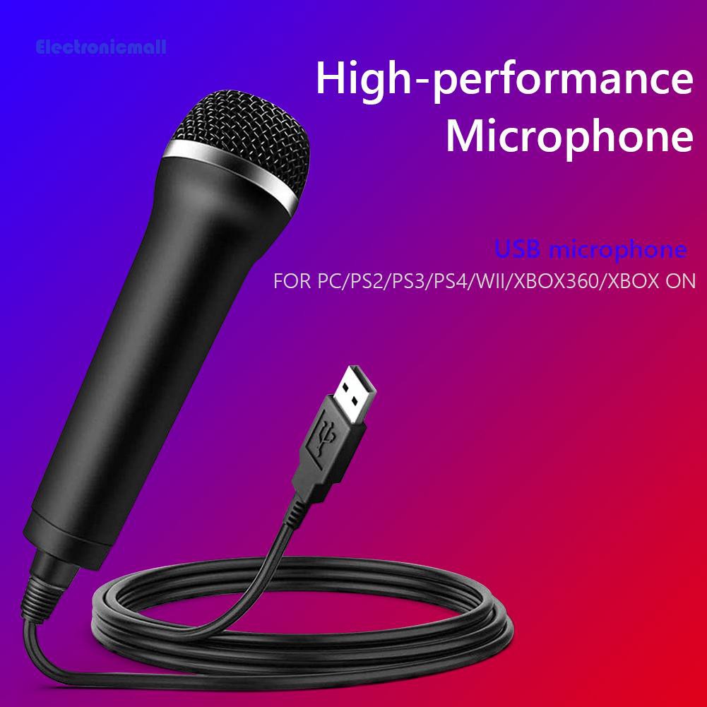 Micro Hát Karaoke Có Dây Usb Mall01 Cho Playstation 4 Ps4 Switch Wii Xbox Pc
