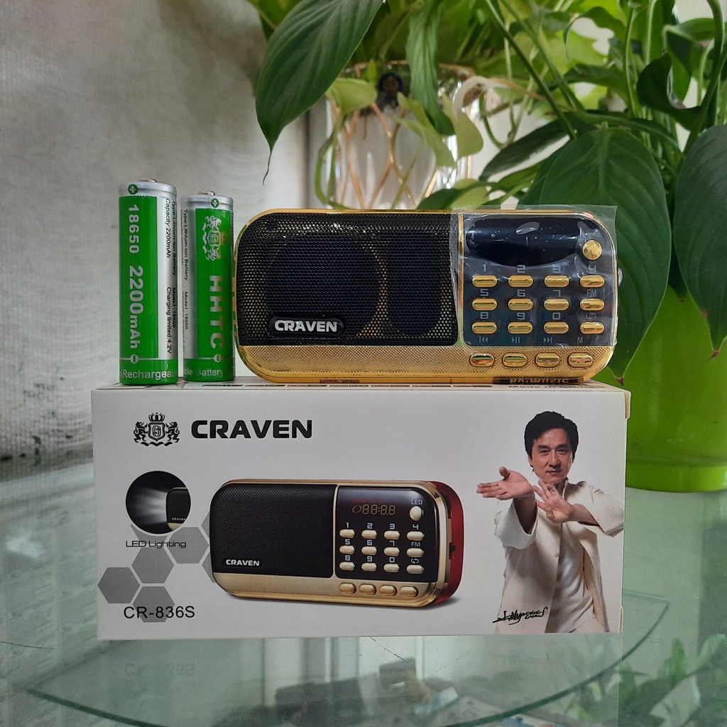 Loa nghe nhạc Craven CR-836S có khe cắm thẻ nhớ và cổng usb