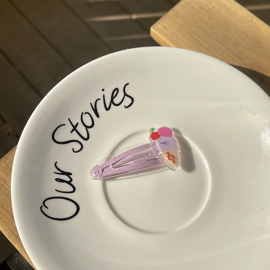 Kẹp Tóc BB Nhiều Màu Sắc Họa Tiết Trái Dâu Dễ Thương Xinh Xắn Cho Nữ